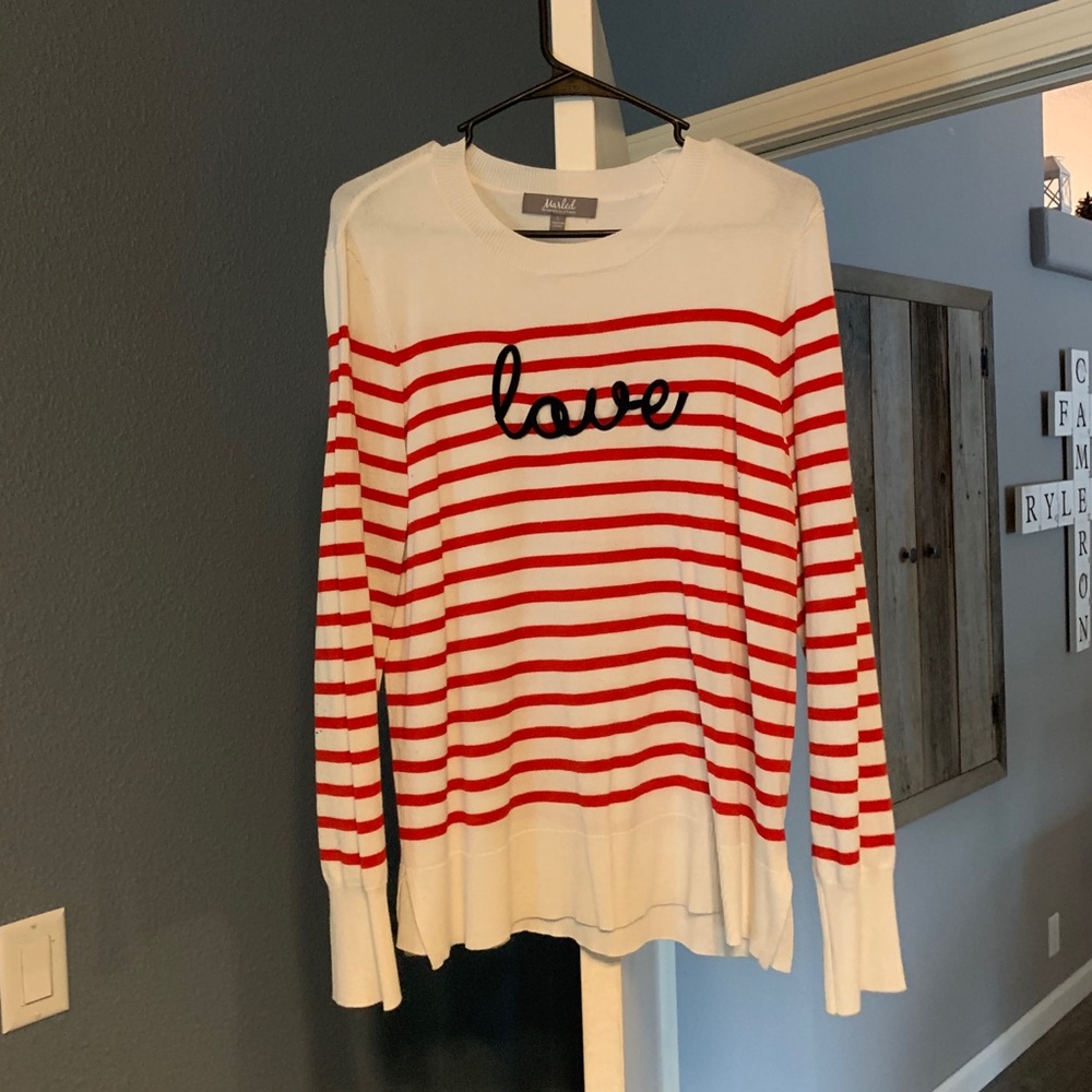 Stripped love sweater